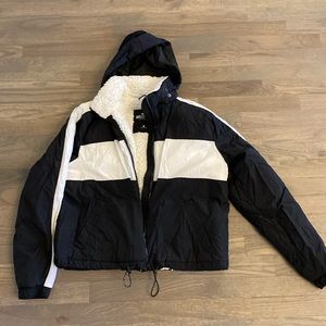 Hollister black and white coat, medium